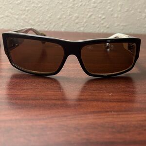 Chrome Hearts Black Frame Sunglasses with Brown Lenses